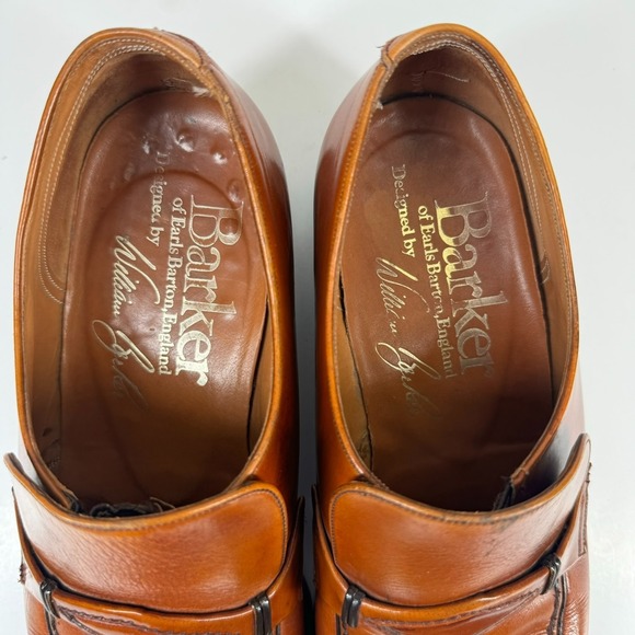 Vintage Barker of Earls Barton Men\'s 8/UK 7E Brown Leather Slip-On Loafer Shoes main image 10